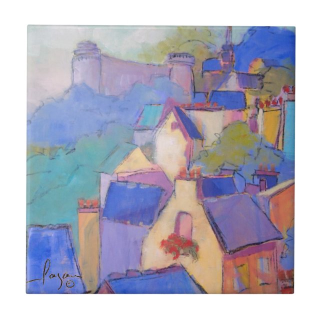 Azulejo francês da arte do castelo (Frente)