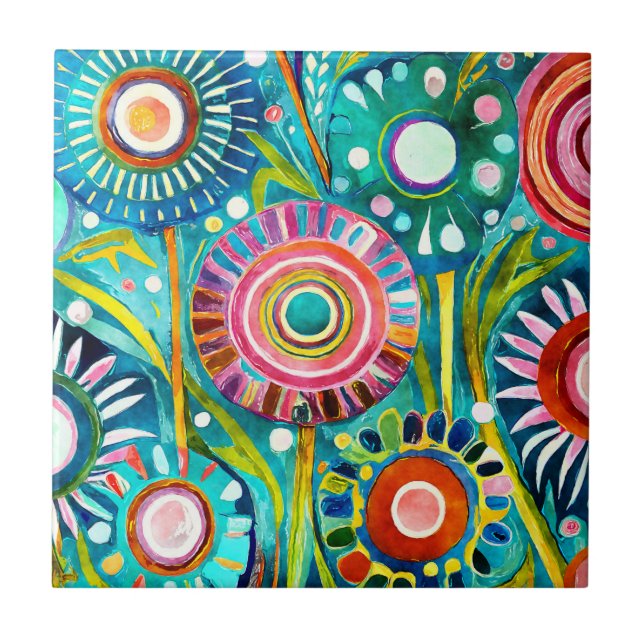 Azulejo Funky Dandelions (Frente)