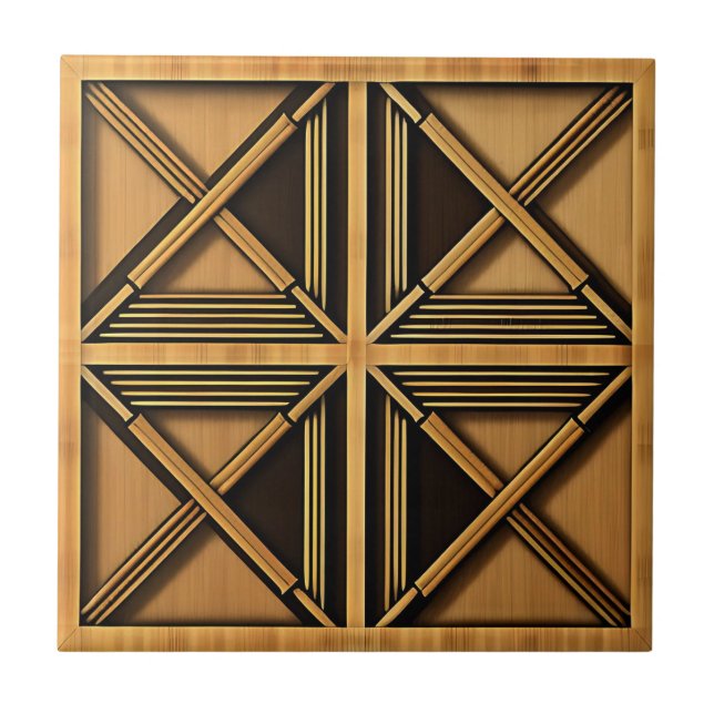 Azulejo Geométrico Art Deco Bamboo (Frente)
