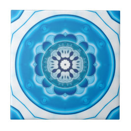 Azulejo Geométrico Azul Turquesa