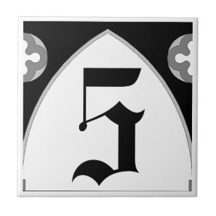 Azulejo gótico do número da casa