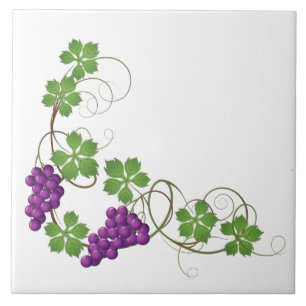 Azulejo Impressão de Uvas