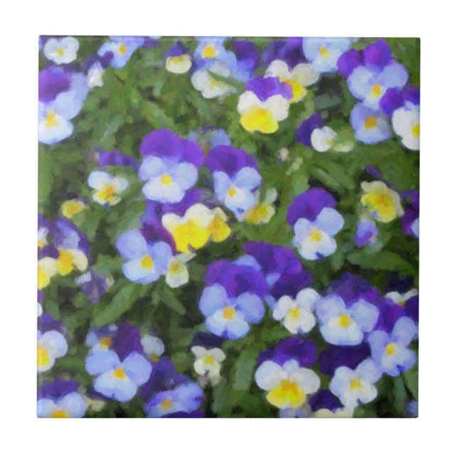 Azulejo italiano Trivets dos Pansies das (Frente)