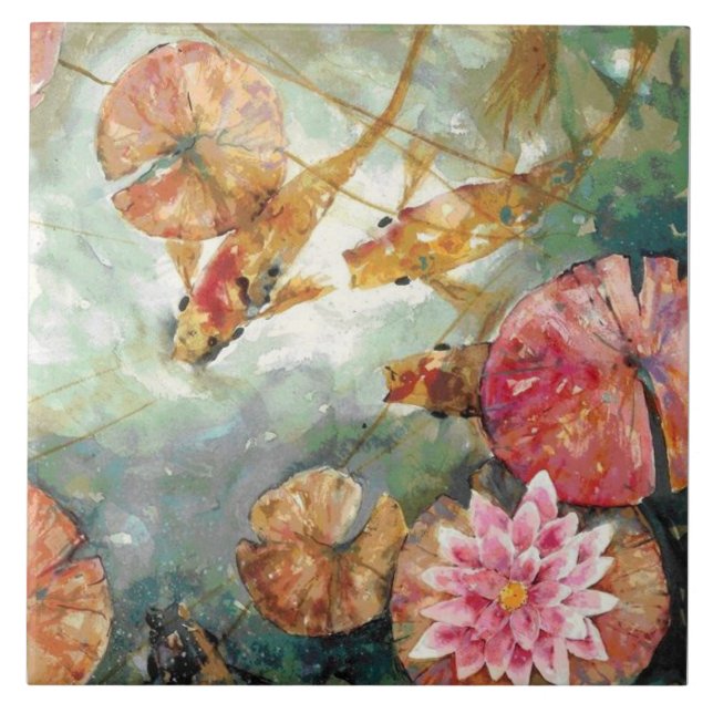 Azulejo Koi Fish Cerâmica Kitchen (Frente)