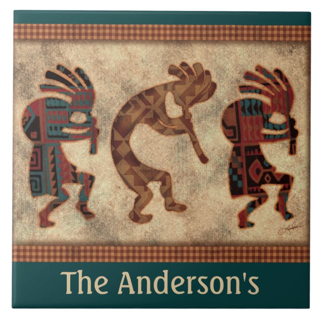 Azulejo Kokopelli Personalizado (Frente)
