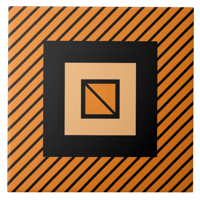 Azulejo Laranja Deco Zebra (Frente)