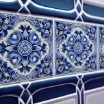 Azulejo Lisbon Patterna Talavera Cerâmica Design<br><div class="desc">Indigo Azulejo Blue Lisboa O azulejo cerâmico Talavera, de Lisboa, é uma bela e única adição a qualquer lar. Um produto de alta qualidade com estética de eterno. A cor azul dos azulejos é inspirada pelo azul-índio dos famosos azulejos azulejo de Lisboa, acrescentando um toque de história e cultura ao...</div>