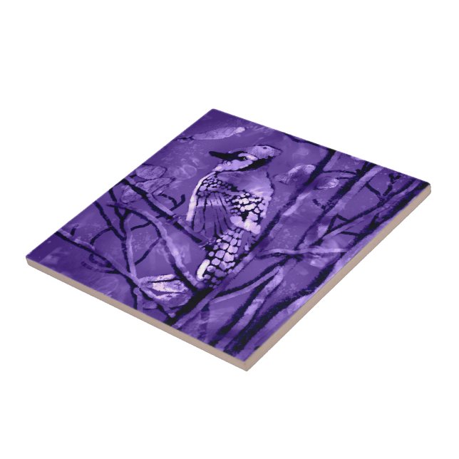 Azulejo mármore com Design de Abstrato de pássaro  (Lateral)