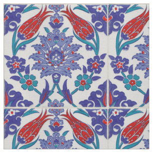 Azulejo marroquino Boho Blue Patteron Tecido de al