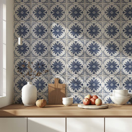 Azulejo Mediterrâneo marinho Azul Branco