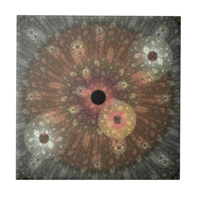 Azulejo metálico do Fractal da chama (Frente)