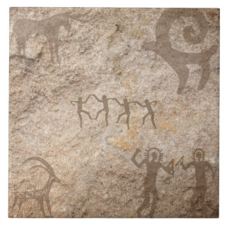 Azulejo Nativo Americano de Cerâmica do Petroglicp