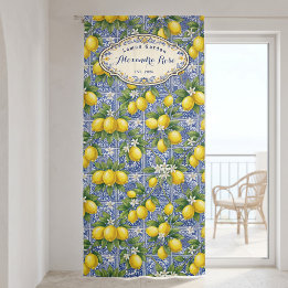 Azulejo Nome Monograma Limão Azul País Francês 