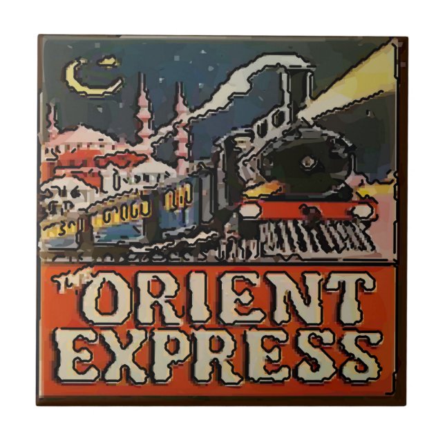 Azulejo Orient Express Paris Poster (Frente)