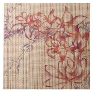 Azulejo original de arte cerâmica Faux Bamboo