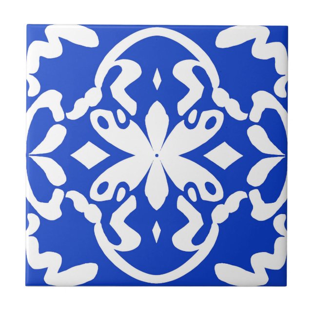 Azulejo Pequeno Azul Flutuante (Frente)