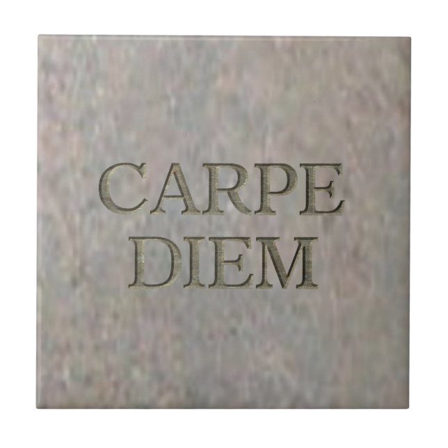 Azulejo pequeno Carpe Diem Stone (Frente)