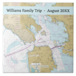 Azulejo Personalizado do Gráfico Yacht de São Fran