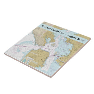 Azulejo Personalizado do Gráfico Yacht de São Fran