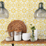 Azulejo Português do Mediterrâneo Amarelo Branco 4<br><div class="desc">Este azulejo cerâmico é perfeito para design interior ou backsplash. O azulejo apresenta um padrão mediterrânico português de cor amarela e branca quente, perfeito para qualquer espaço. Use-o como uma peça de sotaque na sua cozinha, banheiro ou sala de estar. Disponível em dois tamanhos 4, 25 x 4, 25 e...</div>