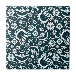 Azulejo preto e branco elegante