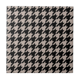 azulejo preto e creme do padrão-houndstooth