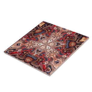 Azulejo psicadélico tribal da terra