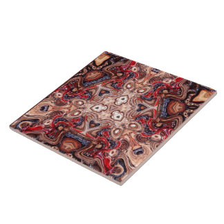 Azulejo psicadélico tribal da terra