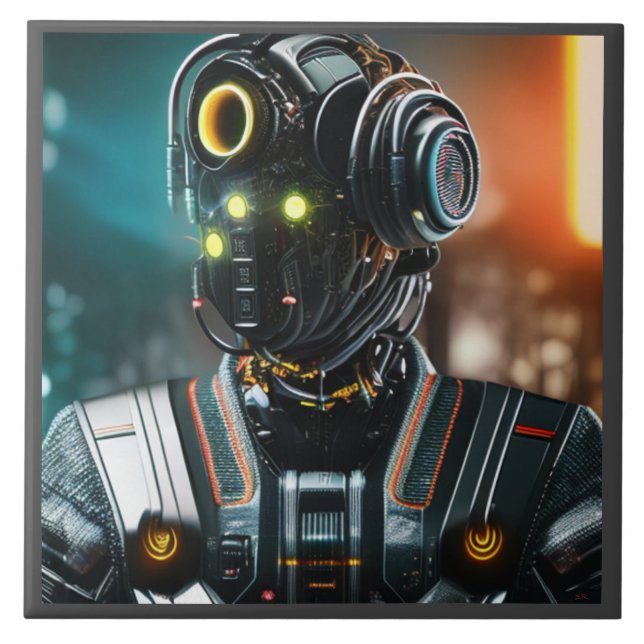 Azulejo rochoso 3 grande de cerâmica (Frente)