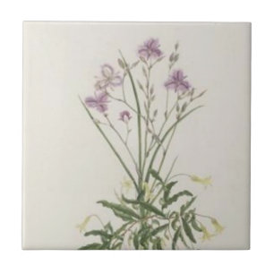 Azulejo roxo dos Wildflowers do vintage