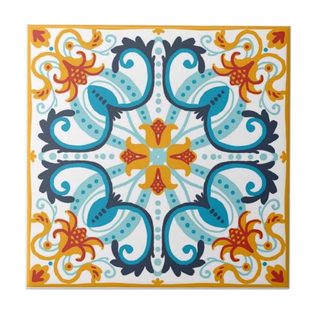Azulejo Talavera inspirado (Frente)