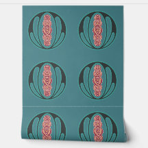 Azulejo Teale and Pink Art Nouveau