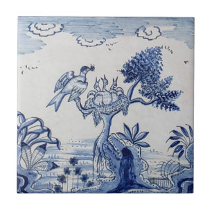 Azulejo tradicional com aves-30
