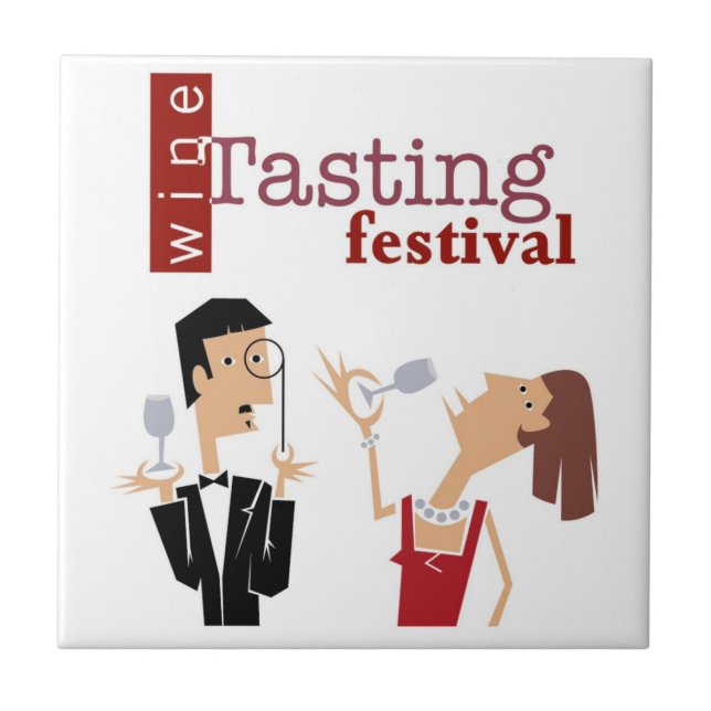 Azulejo Trivet da degustação de vinhos (Frente)