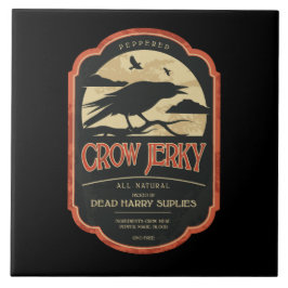 Azulejo Trivet do corvo do Dia das Bruxas da