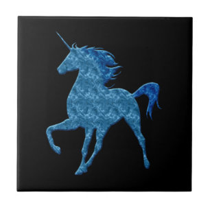 Azulejo Unicorn Blue Fire