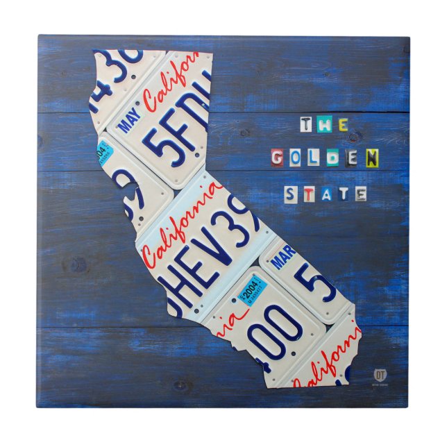 Azulejo V3 do mapa da matrícula de Califórnia (Frente)