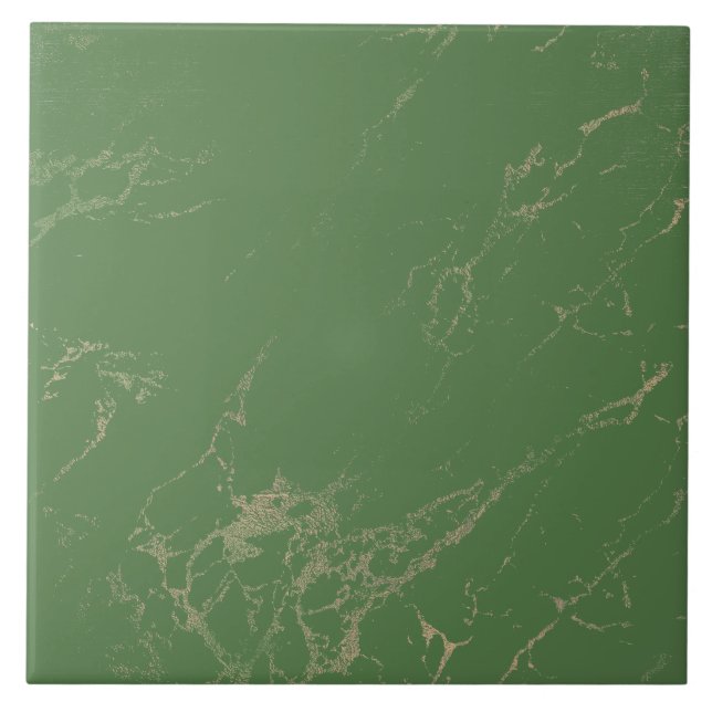 Azulejo Verde Dourado Rosa de Marble Regal (Frente)