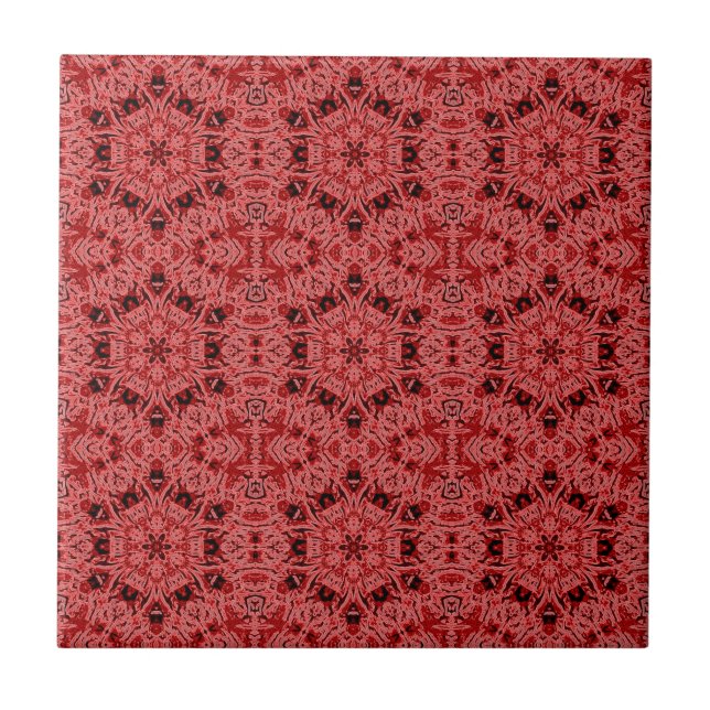 azulejo vermelho dos hexagonals (Frente)