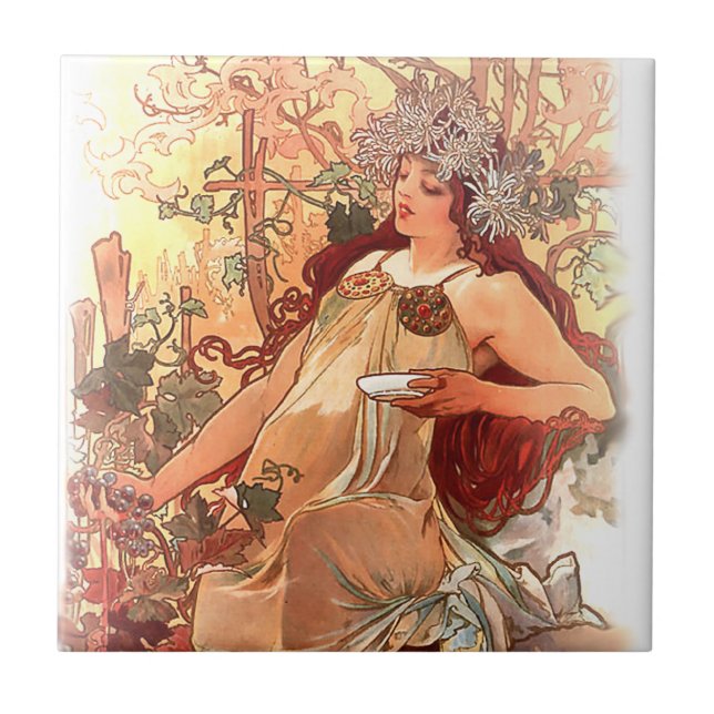 Azulejos Alphonse Mucha Art Nouveau (Frente)