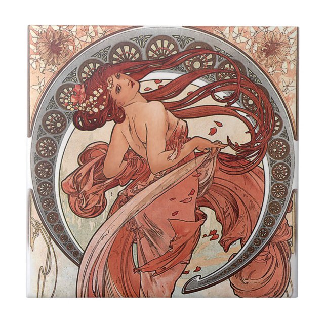 Azulejos Alphonse Mucha Art Nouveau (Frente)