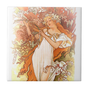 Azulejos Alphonse Mucha Art Nouveau