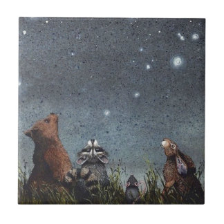 Azulejos - Animais da Floresta Noite Estrelas