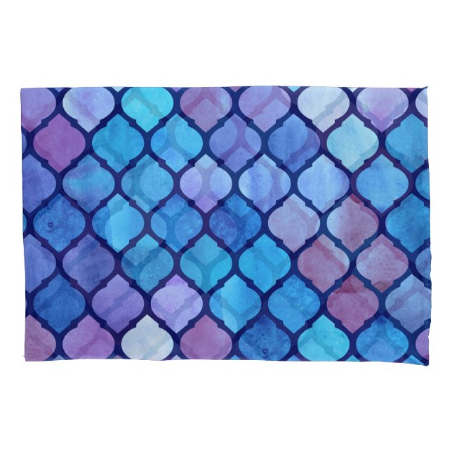 Azulejos árabes geométricos com Abstrato de Aquare (Frente)