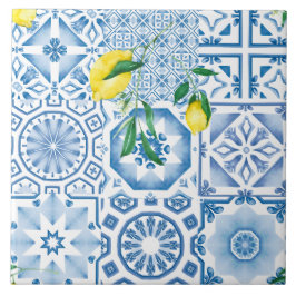 Azulejos azuis, mosaico, majolica,
