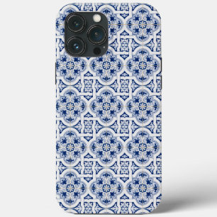 Azulejos brancos azuis Amalfi italianos iPhone / i