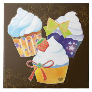 Azulejos castanho chocolate da cozinha dos