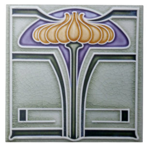 Azulejos cerâmicos - Azulejo de parede floral Art