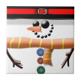 Azulejos Cerâmicos de Boneco de Neve de Rosto Plan