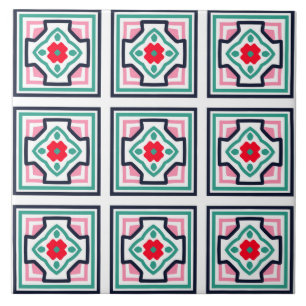 Azulejos cerâmicos de padrão quadrado de estilo vi